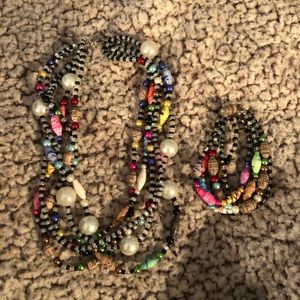 Matching necklace and bracelet